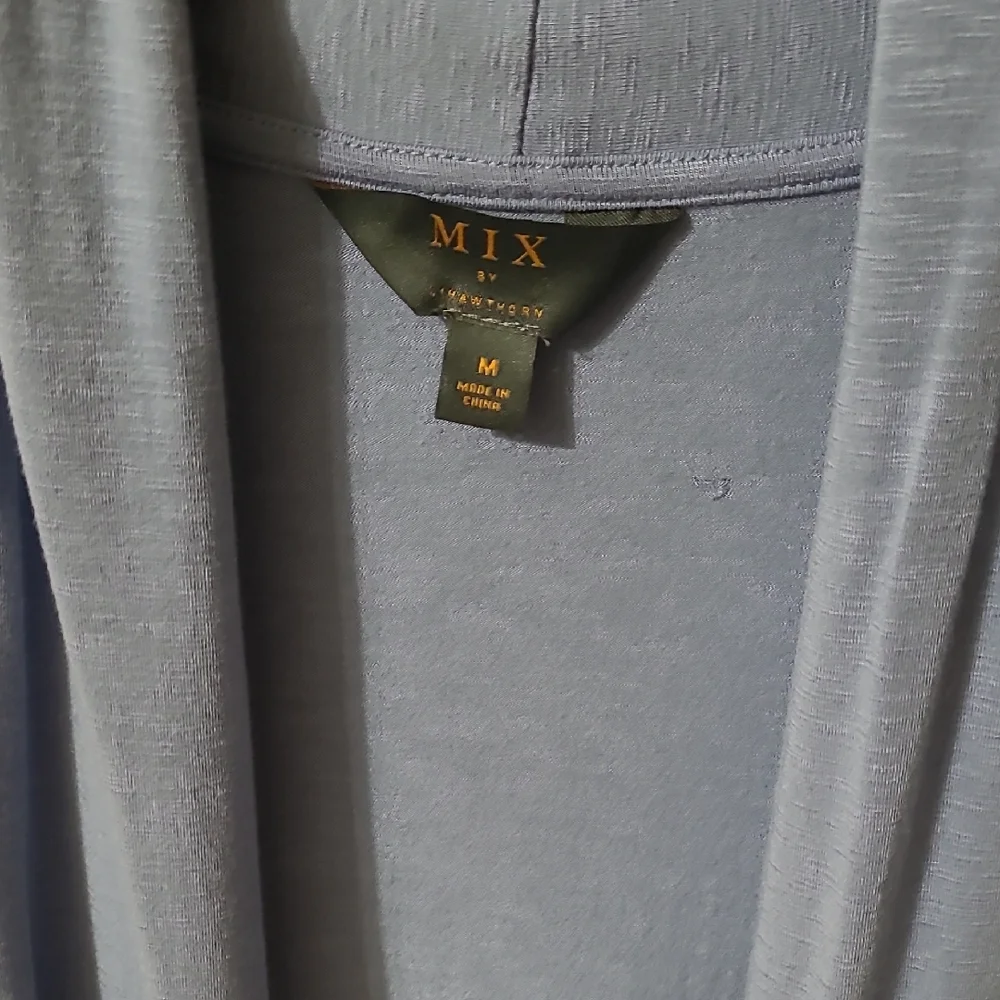 Women's Blue Open Front Cardigan - Picture 2 of 4